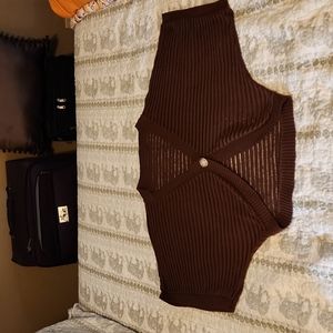 Brown, loose fitting shrug